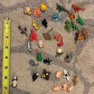 Mini Animal Toy Lot - Colorful Tiny Figures